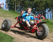 Afdalen met de Trike en Devalkart